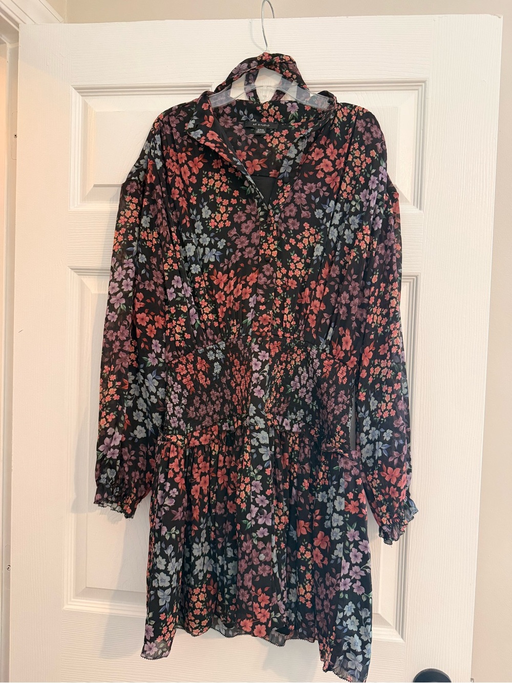 American Eagle Outfitters Black Floral Mini Dress